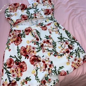 White floral romper